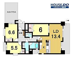 ジェネラス橦木町 3LDKの間取図画像