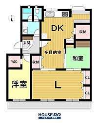 大森台住宅2号棟 2LDKの間取図画像