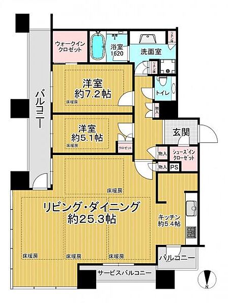2LDK 間取り