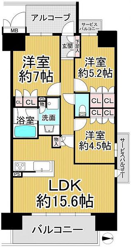 3LDKの間取り