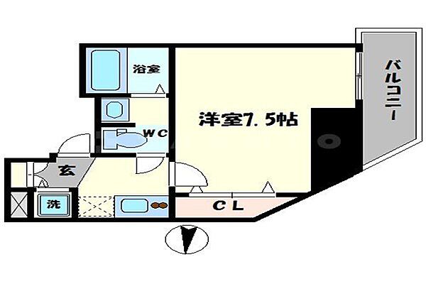 エスライズ堺筋本町 ｜大阪府大阪市中央区博労町1丁目(賃貸マンション1K・15階・24.74㎡)の写真 その2