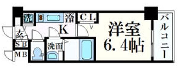 プレサンス心斎橋ブライト ｜大阪府大阪市中央区博労町1丁目(賃貸マンション1K・14階・21.66㎡)の写真 その2