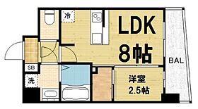 アドバンス難波ラシュレ  ｜ 大阪府大阪市浪速区難波中3丁目（賃貸マンション1LDK・8階・28.82㎡） その2