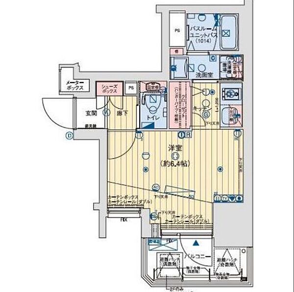 レオンコンフォート大手前ラトゥール ｜大阪府大阪市中央区南新町1丁目(賃貸マンション1K・8階・21.82㎡)の写真 その2