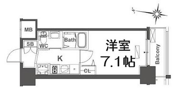 TLRレジデンス本町WEST ｜大阪府大阪市西区立売堀4丁目(賃貸マンション1K・4階・24.00㎡)の写真 その2