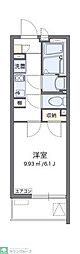 レオネクストローリエ 2階1Kの間取り