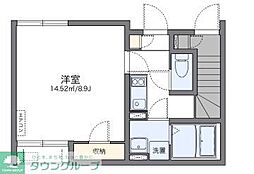 レオネクストヘリオス　ハウス 1階1Kの間取り
