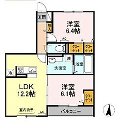 Fortuna 2LDKの間取図画像