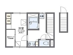 レオパレスHOPE 1Kの間取図画像