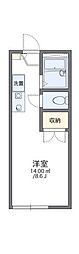 レオパレスリバーサイド染地 1Kの間取図画像