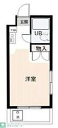 三恵ハイム三鷹 ワンルームの間取図画像