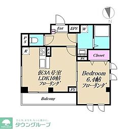 三鷹市新川6丁目マンション 1LDKの間取図画像