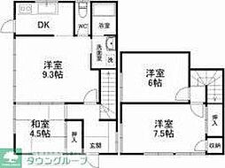 金杉コーポ 4DKの間取図画像