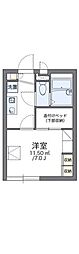 レオパレスジュネス 1Kの間取図画像