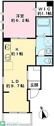 クリサンテーモNearly ZEH・IOT賃貸 1LDKの間取図画像