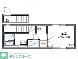 ディヴェルソ 1Kの間取図画像