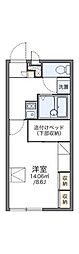 レオパレスグリーン 1Kの間取図画像