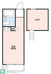 バイオレットヒル ワンルームの間取図画像