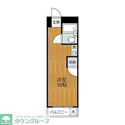 沢田パレス ワンルームの間取図画像