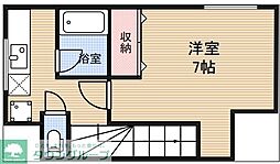 コーポよしざわ2号 1Kの間取図画像