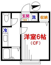 ソレジオ 1Kの間取図画像