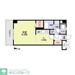 グランツ野川公園 1Kの間取図画像