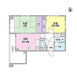 YM花小金井 2DKの間取図画像