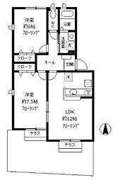 静和ハウス 2LDKの間取図画像