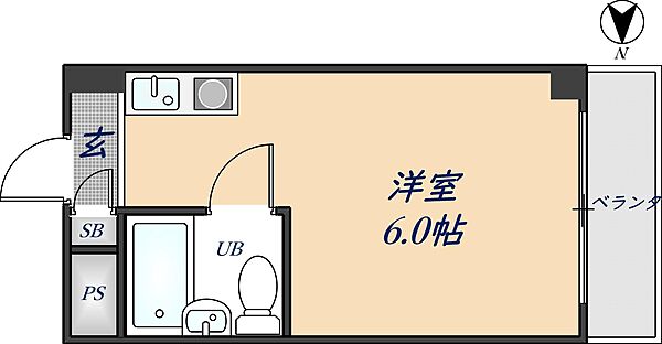 大洋ハイツ永和 303｜大阪府東大阪市永和1丁目(賃貸マンション1R・3階・14.57㎡)の写真 その2