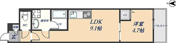 クレアール菱屋東 207｜大阪府東大阪市菱屋東1丁目(賃貸アパート1LDK・2階・33.12㎡)の写真 その2