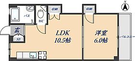 山本北コーポラス1号 302 ｜ 大阪府八尾市山本町北2丁目（賃貸マンション1LDK・3階・40.00㎡） その2