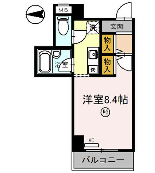 ヴィラサンライフ 502｜大阪府東大阪市足代北2丁目(賃貸マンション1R・5階・19.55㎡)の写真 その2