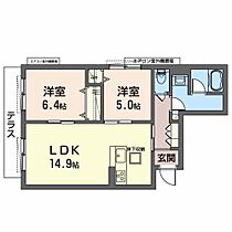 シャーメゾンさくら 101 ｜ 大阪府東大阪市中石切町3丁目6（賃貸アパート2LDK・1階・60.86㎡） その2