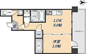 大阪府八尾市山本町南1丁目（賃貸マンション1LDK・5階・30.69㎡） その2