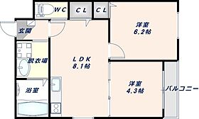 大阪府東大阪市衣摺3丁目（賃貸アパート2LDK・1階・40.78㎡） その2