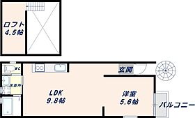 大阪府東大阪市永和2丁目（賃貸一戸建1LDK・2階・34.00㎡） その2