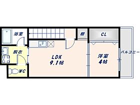 大阪府東大阪市西堤西（賃貸アパート1LDK・2階・33.75㎡） その2