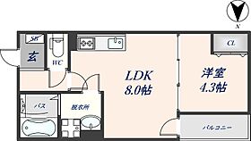 D porta Riccia 202 ｜ 大阪府東大阪市花園西町1丁目11-12（賃貸アパート1LDK・2階・30.42㎡） その2