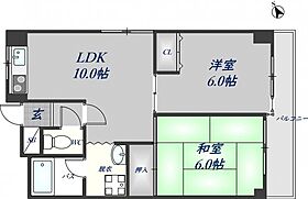 リビングアメニティ 203 ｜ 大阪府東大阪市鴻池町1丁目27-28（賃貸マンション2LDK・2階・45.50㎡） その2