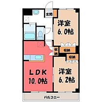 栃木県小山市大字粟宮（賃貸マンション2LDK・3階・51.66㎡） その2