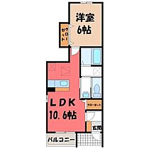 栃木県栃木市平井町（賃貸アパート1LDK・1階・40.06㎡） その2