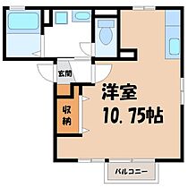 栃木県小山市大字土塔（賃貸アパート1R・2階・28.81㎡） その2