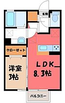 栃木県栃木市大宮町（賃貸アパート1LDK・1階・29.44㎡） その2