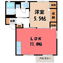 茨城県筑西市市野辺（賃貸アパート1LDK・2階・43.70㎡） その2