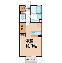 クワトロ ヤナギノ A  ｜ 茨城県結城市新福寺6丁目（賃貸アパート1R・2階・30.27㎡） その2