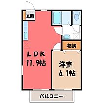 茨城県古河市鴻巣（賃貸アパート1LDK・1階・40.04㎡） その2