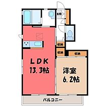 栃木県栃木市大宮町（賃貸アパート1LDK・1階・46.83㎡） その2