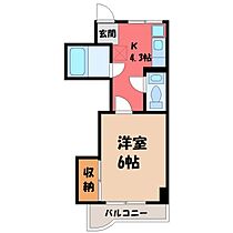 栃木県小山市駅東通り2丁目（賃貸マンション1K・5階・22.68㎡） その2