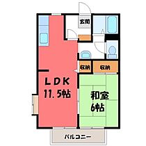 栃木県小山市大字土塔（賃貸アパート1LDK・2階・40.92㎡） その2