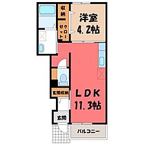 栃木県小山市大字横倉新田（賃貸アパート1LDK・1階・37.76㎡） その2